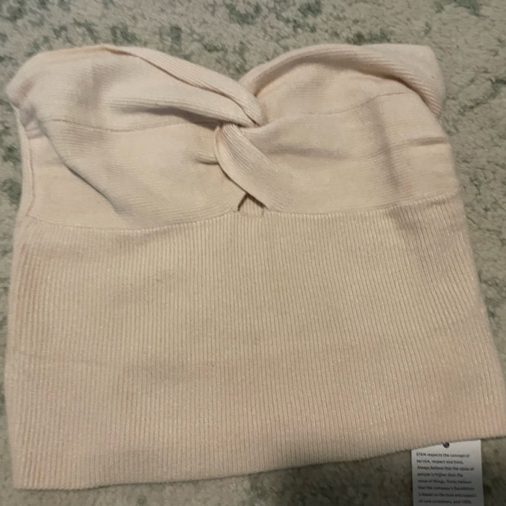 Brand new tan knit tube top